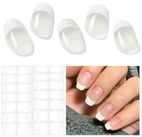 Nagelfolie UV Härtend - 28 Stück Nagelsticker UV Gel Nagelfolien Nagelfolie Selbstklebend Nail Sticker Nagellackstreifen Gel-Nagelaufkleber Art Stickers DIY für Damen Mädchen Weihnachten