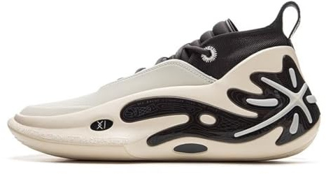 LI-NING Way of Wade 10 & 11 Series Scarpe da Basket Uomo Antiscivolo Professionali Ammortizzazione Antiurto Sneakers Sneakers Scarpe Sportive, Beige-nero, 41 EU