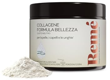 Remé Collagene in Polvere con VERISOL® - 2500 mg Idrolizzato di collagene ad Alta Potenza per dose da 5 g - Formulato con Vitamine C, D e A, Biotina e Zinco - Senza Zuccheri Aggiunti - 30 Porzioni