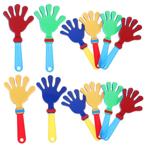 NULYLU 12pcs Plastic Hand Clappers Noisemakers Toys Children Party Favors Non-light Random Colors