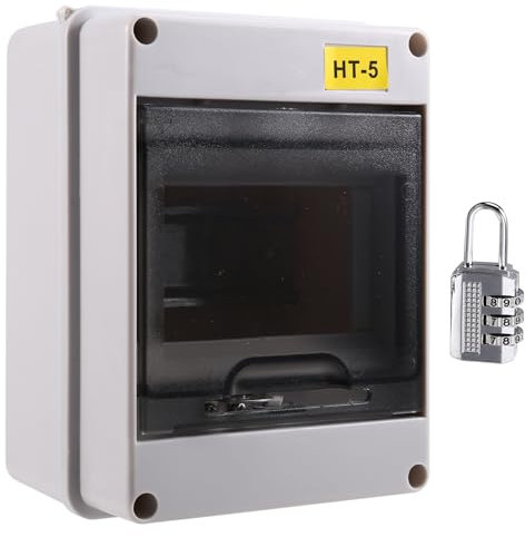 Knoruley Scatola di Giunzione PC IP65 Impermeabile A 5 Vie Della Serie HT per Esterni In Plastica Elettrica ABS per Alimentazione Elettronica su Guida DIN, per Interruttori Automatici.