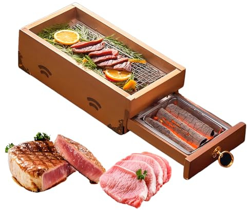 Wood Smoked BBQ Grill, Smoker Box, for Gas Grill & Charcoal, Smoking Meat, Steak Plate, for Hotels, Restaurants, Clubs, BBQ Lovers