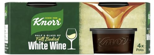 Knorr White Wine Gluten-Free Stock with no Artificial Colours to add a Rich White Wine Flavour to Your Dishes 32x26 g
