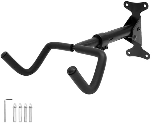 Bike Wall Mount Hanger Double Hook Style Wall Mounted Bike Rack Adjustable Garage Bike Rack Heavy Duty Bicycle Wall Holder Foldable Bike Rack for Garage Basement Utility Room