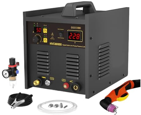 Taglierina Al Plasma Con Compressore D'aria Incorporato, Macchina Da Taglio Portatile Ad Inverter Senza Contatto, Taglio Da 1 A 12 Mm Potente Precisa
