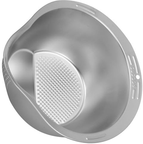 JECOMPRIS Colino per Riso in Acciaio Inox Piccolo e Compatto Scolapasta di Metallo per Lavaggio Frutta e Verdura Cestello per Pulizia Cucina Resistente e Pratico