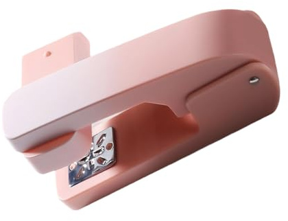 Cucitrice angolata con capacità di 20 pagine e base antiscivolo per rilegatura stabile, pinzatrice ergonomica a testa rotante per utenti mancini e destrorsi e uso multi angolato sulla scrivania