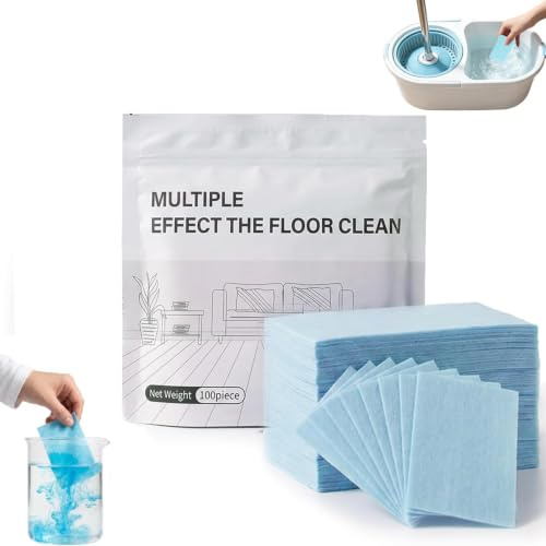 200 Pièces Nettoyant Sol, Multi-Effect Floor Clean Tablets, Multiple Effect the floors Clean, Lingettes Nettoyantes Améliorées Pour Parquets, Carrelages, Stratifiés et Plus Encore