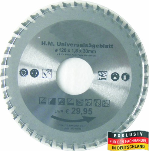 Professionelles Multi-Sägeblatt verschiedene Größen mit 30mm Lochbreite - schneidet nahezu alle Materialien - mit hoher Standzeit, entwickelt für hohe Beanspruchung (Sägeblatt 120 x 30mm | 40 Zähne)