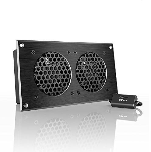 AC Infinity AIRPLATE S5, Quiet Cooling Fan System 8 with Speed Control, for Home Theater AV Cabinets