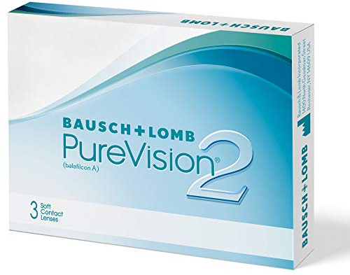 PureVision 2 HD Lenti a Contatto Correttive Mensili, 3 Lenti, BC 8.6 mm, DIA 14 mm, -12.0 Diopt