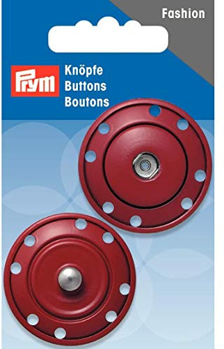 Prym 341833 Annäh-Druckknopf 35 mm dunkelrot, rot