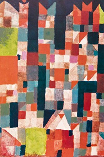 1art1 Paul Klee Städtebild Mit Roten Und Grünen Akzenten, 1921 Selbstklebende Fototapete Poster-Tapete 180x120 cm