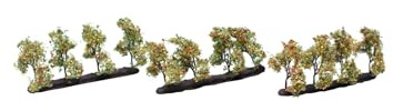 NOCH® Plantagenbäume mit Äpfeln, 12 Stück, 3,5 cm hoch für Modelleisenbahn H0, TT und kreative Bastelprojekte