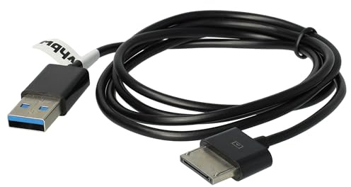 vhbw USB Kabel kompatibel mit Asus Transformer Pad Infinity TF701 Tablet - Datenkabel (Standard-USB Typ A) 2in1 Ladekabel, 100cm, Schwarz