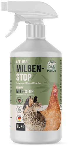AniForte Milbenspray Hühner & Geflügel 1Liter - gegen Milben & Parasiten, Milben Stop, Milbenmittel als Umgebungsspray & Kontaktspray, zur Vorbeugung & bei akutem Befall