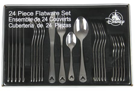 Disney Theme Park Exclusive Mickey Icon 24 Piece Flatware Set
