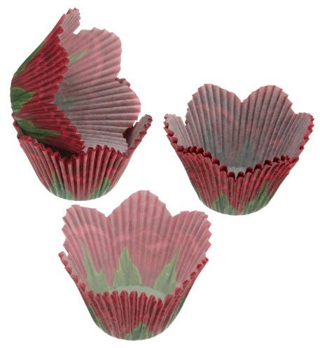 Wilton - Confezione di 24 pirottini per Cupcake, Motivo a Rosa