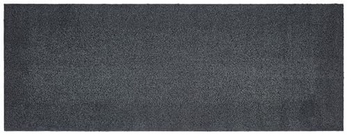 andiamo Fußmatte Samson – waschbare Baumwoll-Schmutzfangmatte - rutschfest, saugstark & hochwertig - Fußabtreter für den Eingang | 67 x 180 cm cm, Anthrazit