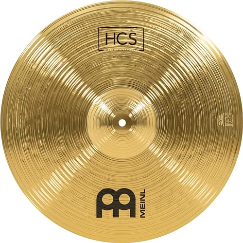 Meinl 18 Crash/Ride Cymbal - HCS Traditional Finish Brass for Drum Set, Made in Germany, 2-YEAR WARRANTY (HCS18CR)