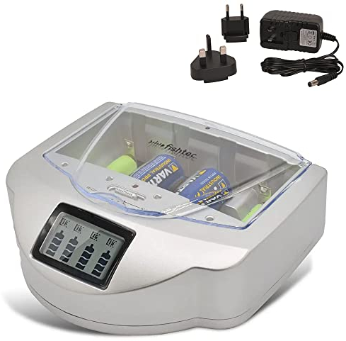 Caricatore universale di pile C/D/AA/AAA/6LR61 NiCd NiMh + alcaline