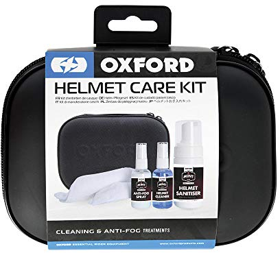 OXFORD OX6384 MOTORCYCLE MOTORBIKE HELMET CARE KIT ANTI FOG VISOR CLEAN SPRAY SET