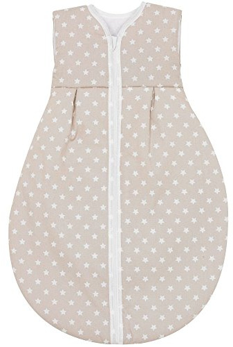 Alvi Baby Kugelschlafsack Molton Stars beige 608-6, Größe:90