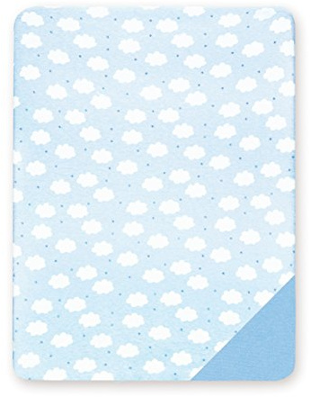 Bemini by Baby Boum 300MILKY61JP Wickelauflagenbezug Universalgrösse 60-85 cm Frottee/Jersey MILKY frost ,blau