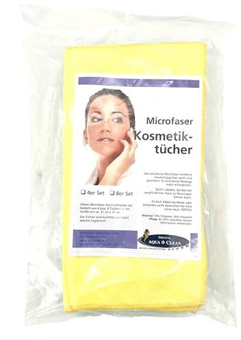 AQUA CLEAN Microfaser Kosmetiktücher 4er Set