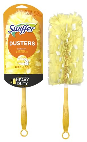 Procter & Gamble Swiffer, 360 Starter Kit, inkl. 1 Griff & 2 Staubwedel, Gelb