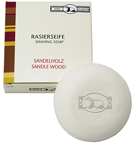Golddachs Rasierseife Sandelholz, 60 g