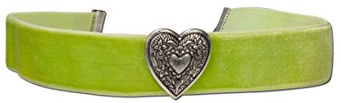 Alpenflüstern Trachten-Samt-Kropfband breit Trachtenherz - Trachtenkette enganliegend, Kropfkette elastisch, Damen-Trachtenschmuck, Samtkropfband in traditionellen Farben DHK092
