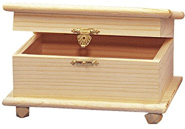 Rayher 6135000 Holz-Schatulle, 10,5x19x13,5 cm