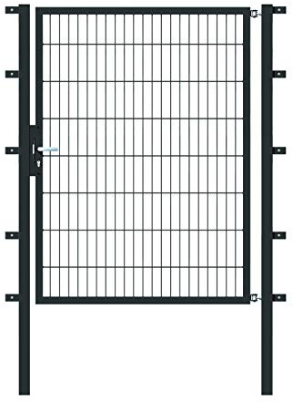 Alberts 647315 Einzeltor Flexo mit Zubehör | verschiedene Breiten und Höhen | anthrazit | Breite 125 cm | Höhe 160 cm