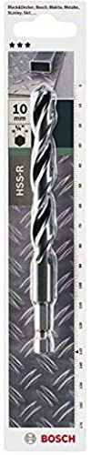 Bosch Accessories Metallbohrer HSS-R rollgewalzt mit 1/4 Zoll-Sechskantschaft (Ø 10 mm)