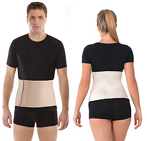 TOROS-GROUP Postpartum Belt/Postoperative Adhesive Belly Band Cotton Insert Elastic 24cm Medium Beige
