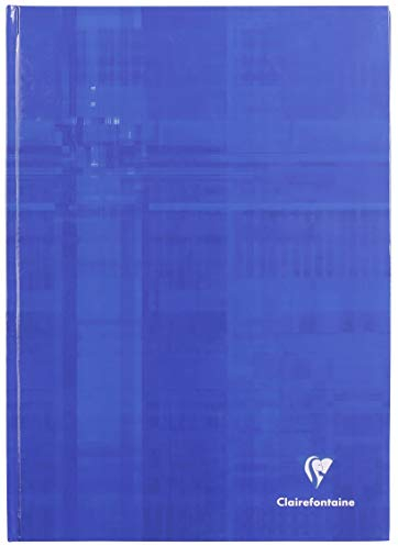 Clairefontaine 90420C - Kladde / Notizbuch mit Hardcover DIN A4, 21x29,7cm, 96 Blatt kariert 90g, Blau, 1 Stück
