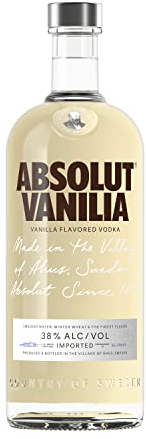 Absolut Vanilia – Absolut Vodka mit Vanille-Aroma – Absolute Reinheit und einzigartiger Geschmack in ikonischer Apothekerflasche – 1 x 1 l