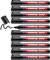 edding 300 Permanentmarker - schwarz - 10 Stifte - Rundspitze 1,5-3 mm - wasserfest, schnell-trocknend - wischfest - für Karton, Kunststoff, Glas, Holz, Metall, Glas