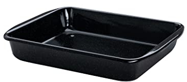 EK HANDEL Riess, 0402-022, Frying pan high 33/42, CLASSIC - BACK- UND BRATFORM, height 7.0 cm, enamel, black, 41.6 x 32.8 x 7 cm, roaster, induction