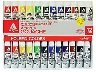 Holbein 12 colori acrilico la guazzo set studio set (Giappone importazione)