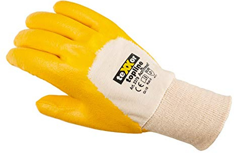 teXXor Handschuhe Nitril-Handschuhe Strickbund gelb 9