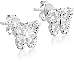 Tuscany silver sterling silver fjäril stiftörhängen