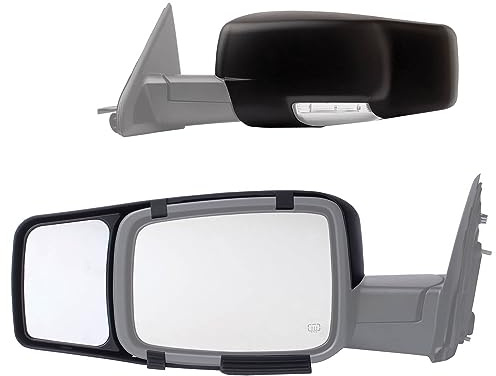 K SOURCE Snap & Zap 80710 Custom Fit Towing Mirror for 2009-2023 Ram Pick-Up 1500, 2010-2022 Ram Pick-Up 2500, 3500, Patented