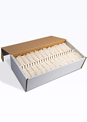 teeverliebt - Kandiszucker-Sticks weiß I 100 Kandis-Stäbchen im Karton I leckerer Tee-Zucker am Stiel - nicht nur für Ostfriesen-Tee I weiße Kandis-Zucker-Tee-Sticks I weiße Kandis-Sticks 100 Stück