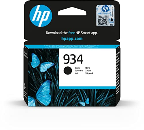 HP 934 Schwarz, Original Druckerpatrone | Tinte für HP OfficeJet Pro 6200, 6800, ~400 Seiten (C2P19AE)