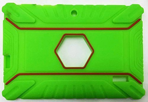 L&C® 7 INCH Heavy Duty SILICONE RUBBER CASE FOR ANDROID TABLET ALLWINNER A13 A23 Q88 (Green)
