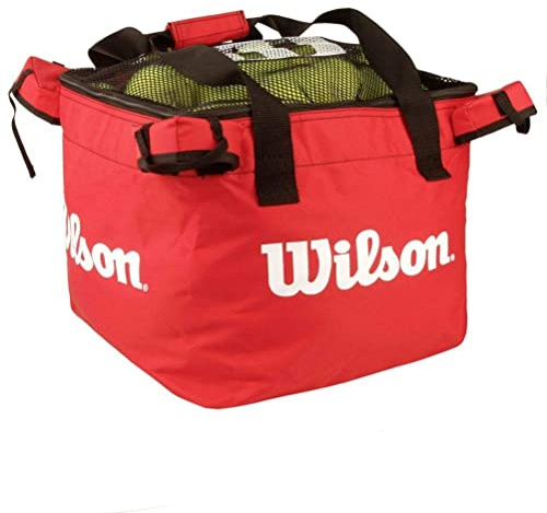 Wilson Cesto per Palline da Tennis, Tennis Teaching Bag, capacità 150 Palline, Rosso, WRZ541300