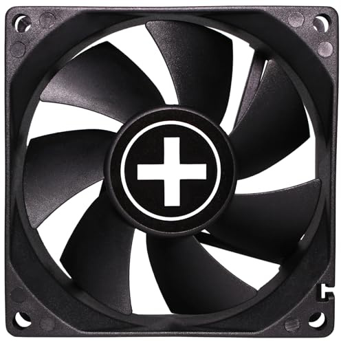 Xilence XPF80.W 80mm leiser Gehäuselüfter, small 3PIN, 4PIN male, einfacher Einbau, 300mm Kabellänge, Hydro Bearing, guter und kühlender Airflow im Office/Home/Server PC, schwarz