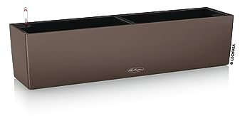 LECHUZA 15684 BALCONERA Color 80 Pflanzgefäß mit Erd-Bewässerungs-System, Muskat, 79 x 19 x 19 cm
